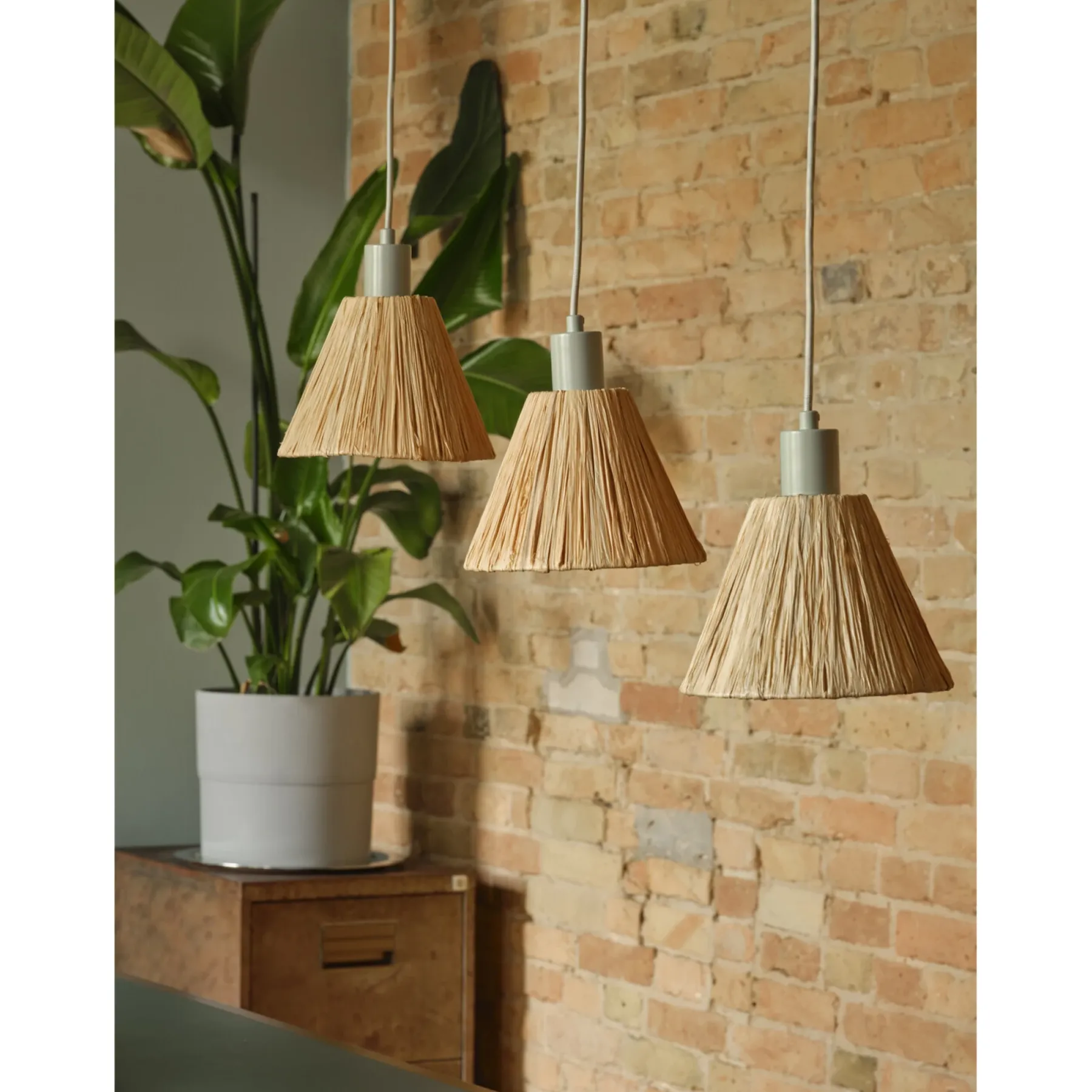 Gulvlamper ^ LEDVANCE DECOR RAFFIA GULVLAMPE BRUN/GRØN 71,3 CM