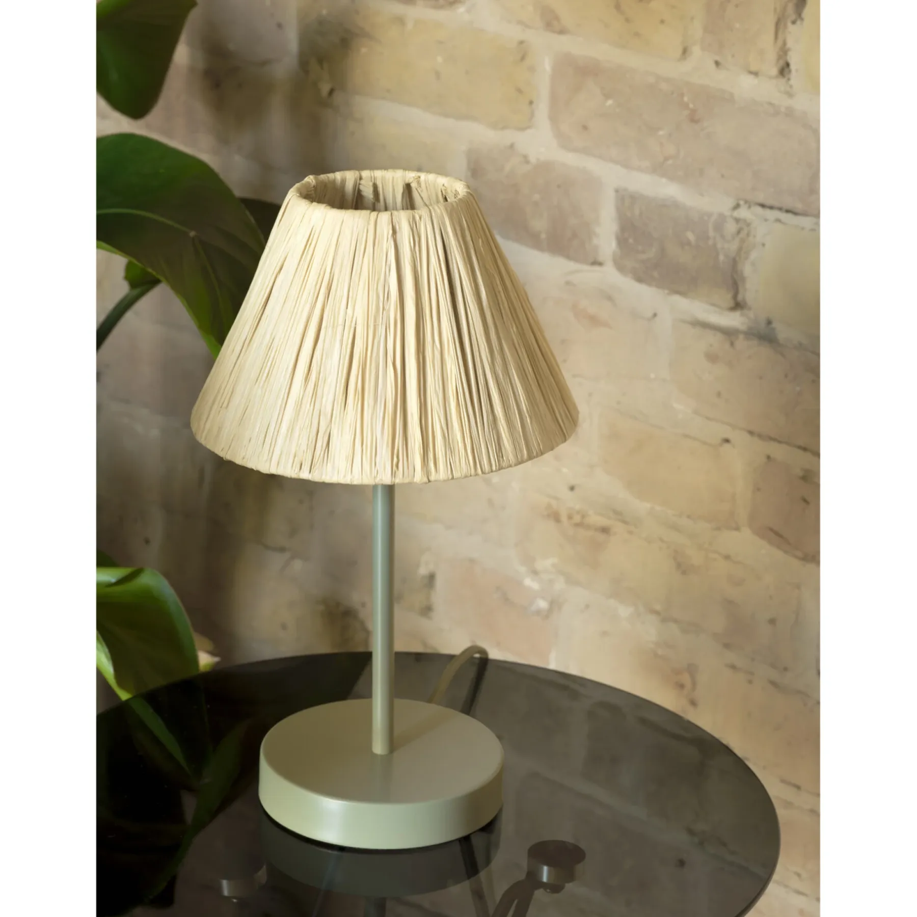 Gulvlamper ^ LEDVANCE DECOR RAFFIA GULVLAMPE BRUN/GRØN 28,3 CM