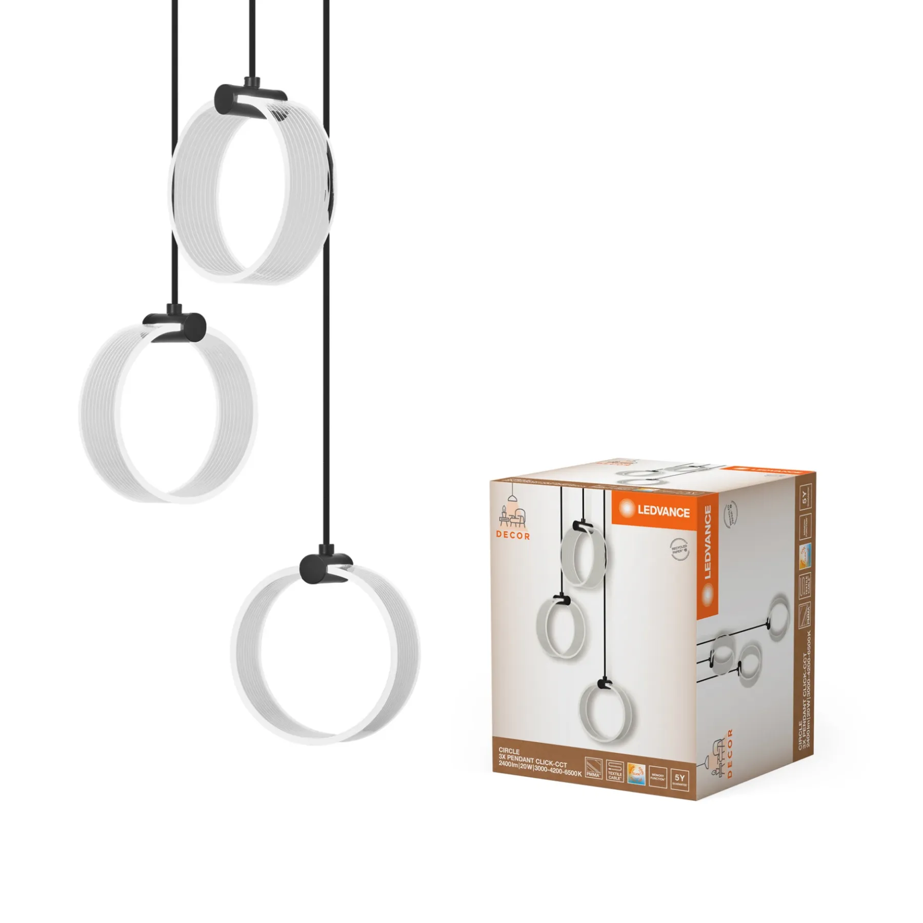 DECOR CIRCLE PENDEL SORT 25,7 CM>LEDVANCE Discount