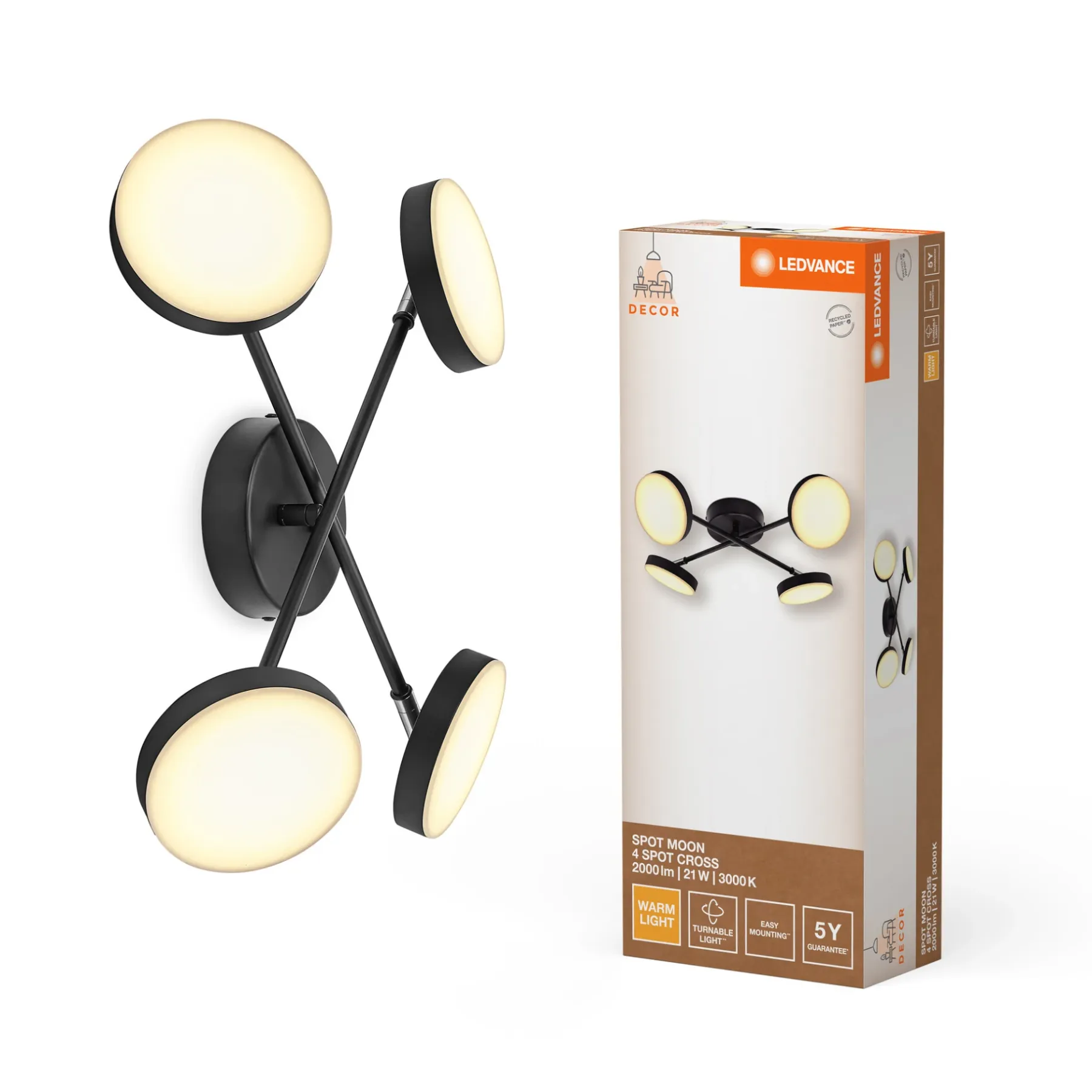 DECOR MOON SPOTLAMPE SORT 21W>LEDVANCE Online