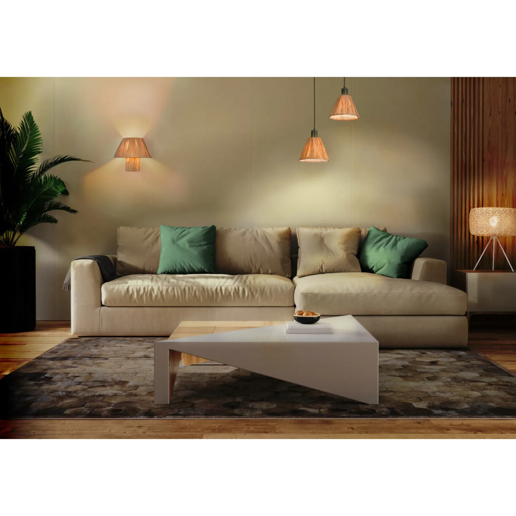 DECOR RAFFIA GULVLAMPE BRUN/GRØN 21,3 CM>LEDVANCE New