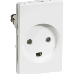 Stikkontakter & Afbrydere ^ LK Fuga STIKKONTAKT HVID 1 1/2 MODUL M/JORD