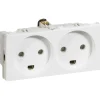 Stikkontakter & Afbrydere ^ LK Fuga STIKKONTAKT HVID DOBBELT MODUL M/JORD