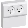 Stikkontakter & Afbrydere ^ LK OPUS 66 DOBBELT STIKONTAKT MED PANEL HVID M/JORD