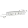 Ledninger ^ LK STIKDÅSE 5 UDTAG U/JORD M/AFBRYDER HVID 1,5 M KABEL