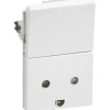 STIKKONTAKT M/AFBRYDER HVID 1 1/2 MODUL M/JORD>LK Fuga Clearance