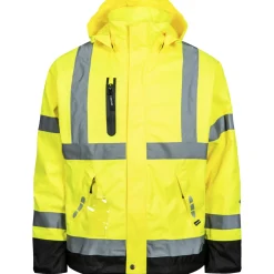LYNGSØE FOX 9057-53/07 HÅNDVÆRKER REGNJAKKE HI-VIZ XL GUL/SORT>Lyngsøe Discount