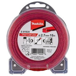 Tilbehør Havemaskiner ^ Makita FOUR-LEAF E-01828 RØD TRIMMERTRÅD