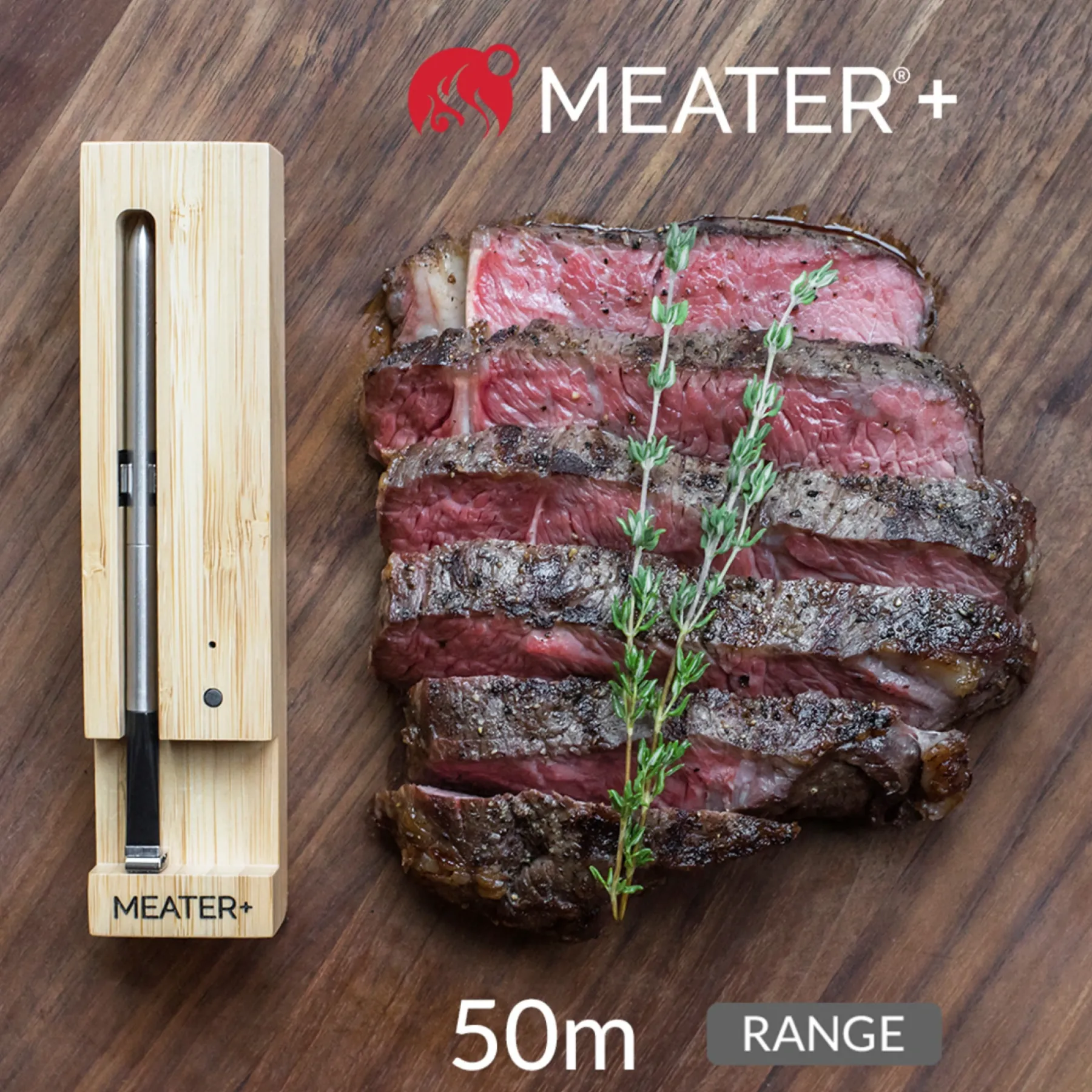 Grilltilbehør ^ Meater PLUS STEGETERMOMETER