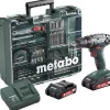 Bore- & Skruemaskiner ^ Metabo BS 18 10 MM 2X2,0 WORKSHOP BORE-/SKRUEMASKINE AKKU MED BATTERI OG LADER