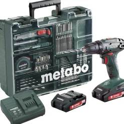 Bore- & Skruemaskiner ^ Metabo BS 18 10 MM 2X2,0 WORKSHOP BORE-/SKRUEMASKINE AKKU MED BATTERI OG LADER