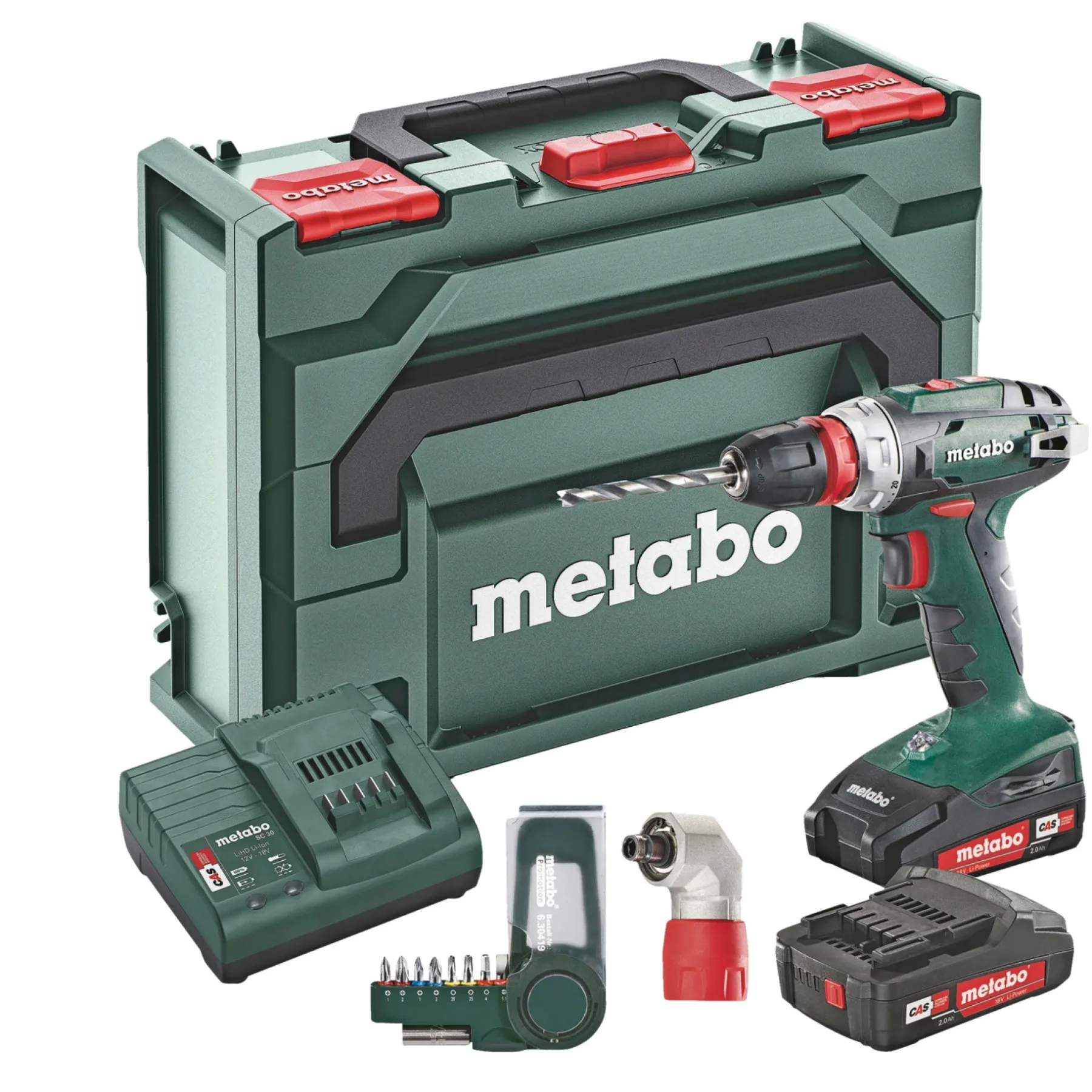 Bore- & Skruemaskiner ^ Metabo BS 18 QUICK BORE-/SKRUEMASKINE AKKU MED BATTERI OG LADER