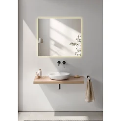 Badeværelsesmøbler ^ Milobad CL34 MED LED-LYS SPEJL 70X80