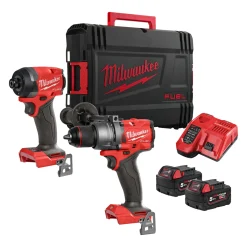 Bore- & Skruemaskiner ^ MILWAUKEE M18 FPP2A3-502X SKRUEMASKINESÆT AKKU MED BATTERI OG LADER