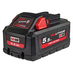 Batterier & Ladere ^ MILWAUKEE M18 HB5.5 BATTERI 18V 5,5 AH 1 STK