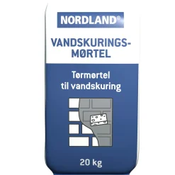 Cement & Mørtel ^ Nordland VANDSKURINGSMØRTEL GRÅ 20 KG