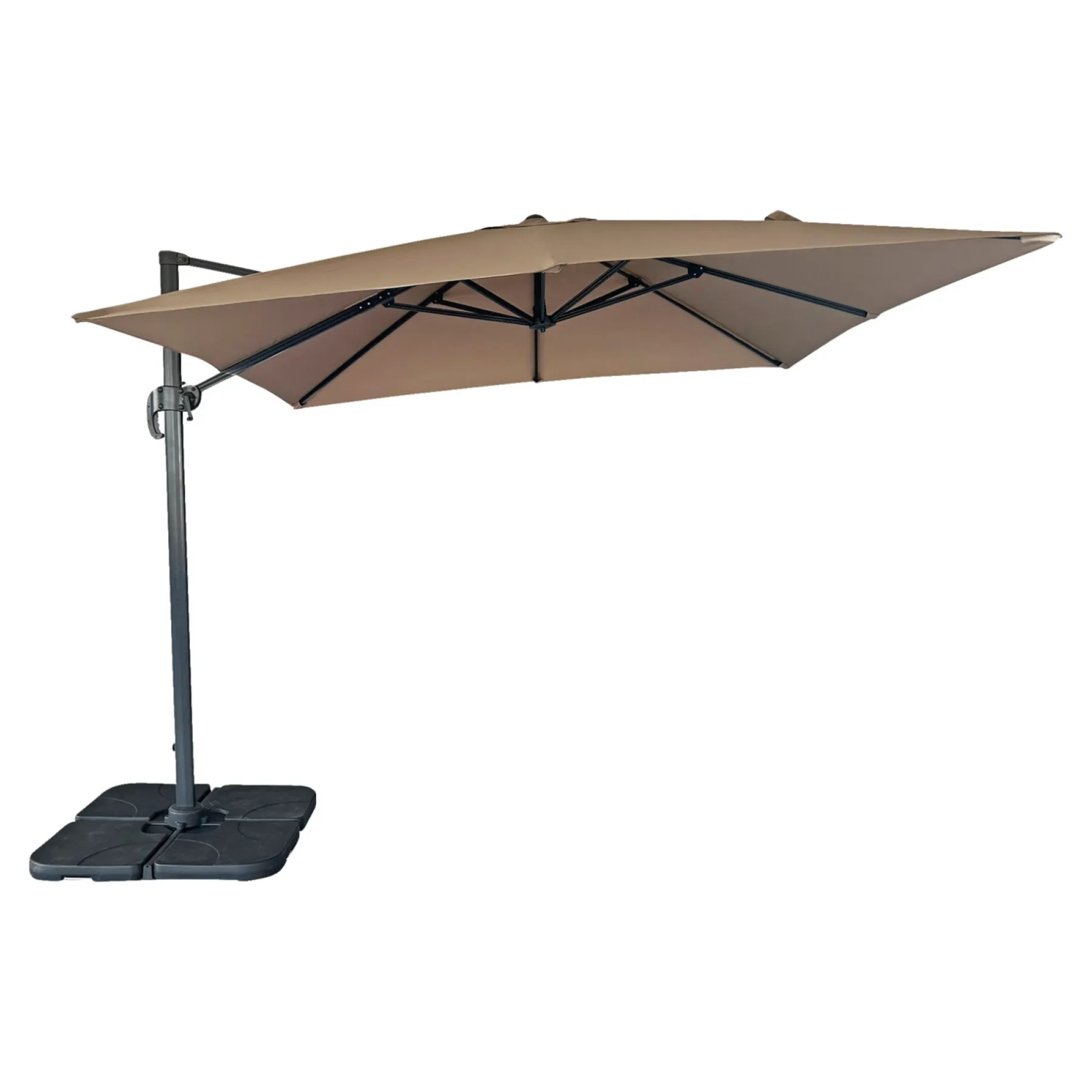 Parasoller & Markiser ^ Outrium MESSINA HÆNGEPARASOL SAND/GRÅ 295X295X260