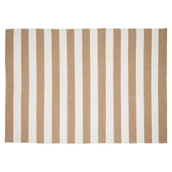 Tilbehør Havemøbler ^ Outrium PONZA UDENDØRSTÆPPE GENANVENDT PLAST (PET) BEIGE / OFF WHITE 140X200 CM