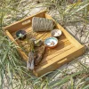 Tilbehør Havemøbler ^ Outrium SERVERINGSBAKKE NATUR TEAK