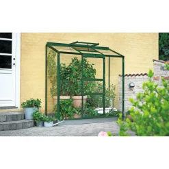 Vægdrivhuse ^ Outrium VÆGDRIVHUS 3 MM DELT GLAS GRØN 1,3 M2
