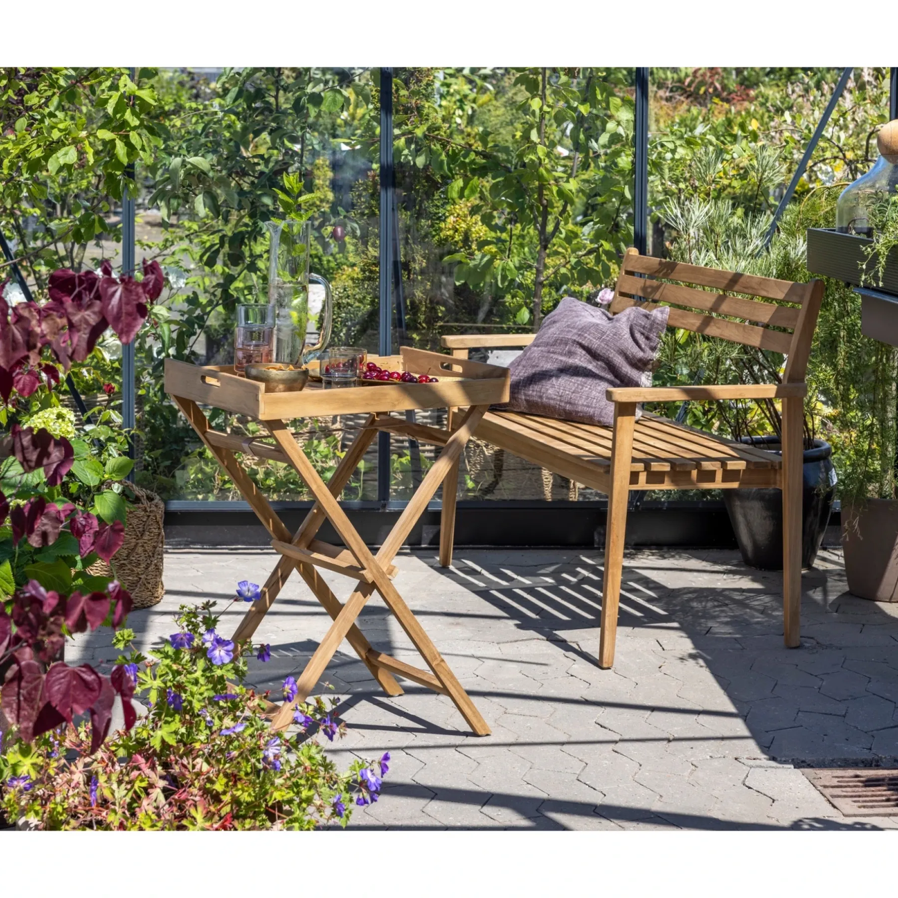BENSTEL TIL SERVERINGSBAKKE NATUR TEAK>Outrium Sale