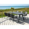 CARROS/PALMA BORD + 6 STOLE HAVEMØBELSÆT SORT/GRÅ>Outrium Discount