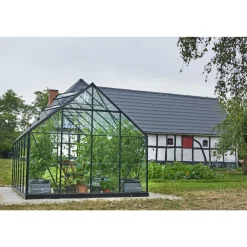 Drivhuse ^ Outrium DRIVHUS INKL. SOKKEL 3 MM DELT GLAS SORT 9,9 M2