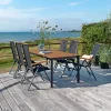 FARO MED 6 STOLE HAVEMØBELSÆT NATUR/SORT>Outrium Online