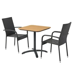 Cafesæt ^ Outrium FARO/NAPOLI BORD + 2 STOLE CAFESÆT SORT