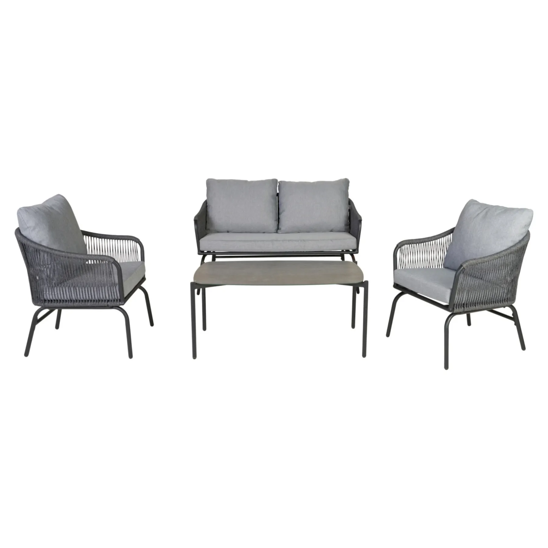 Lounge Havemøbler ^ Outrium PALMA INKL. HYNDER SOFASÆT GRÅ
