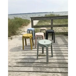 Havestole ^ Outrium PAROS SKAMMEL LYS BLÅ
