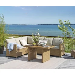 Lounge Havemøbler ^ Outrium SARDINIEN MED EKSTRA HØJ RYG SOFASÆT NATUR