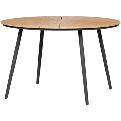 Haveborde ^ Outrium TAVIRA Ø120 CM HAVEBORD SORT/TEAK LOOK