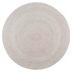 UDENDØRSTÆPPE GENANVENDT PLAST (PET) BRUN Ø120 CM>Outrium Online