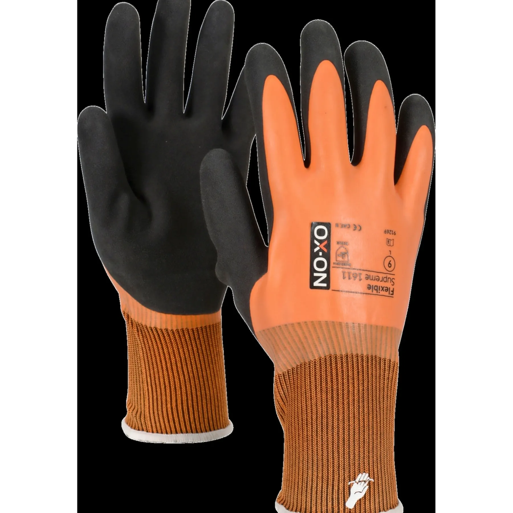 Arbejdshandsker ^ OX-ON 91267 HANDSKE CE 09 ORANGE 1 PAR