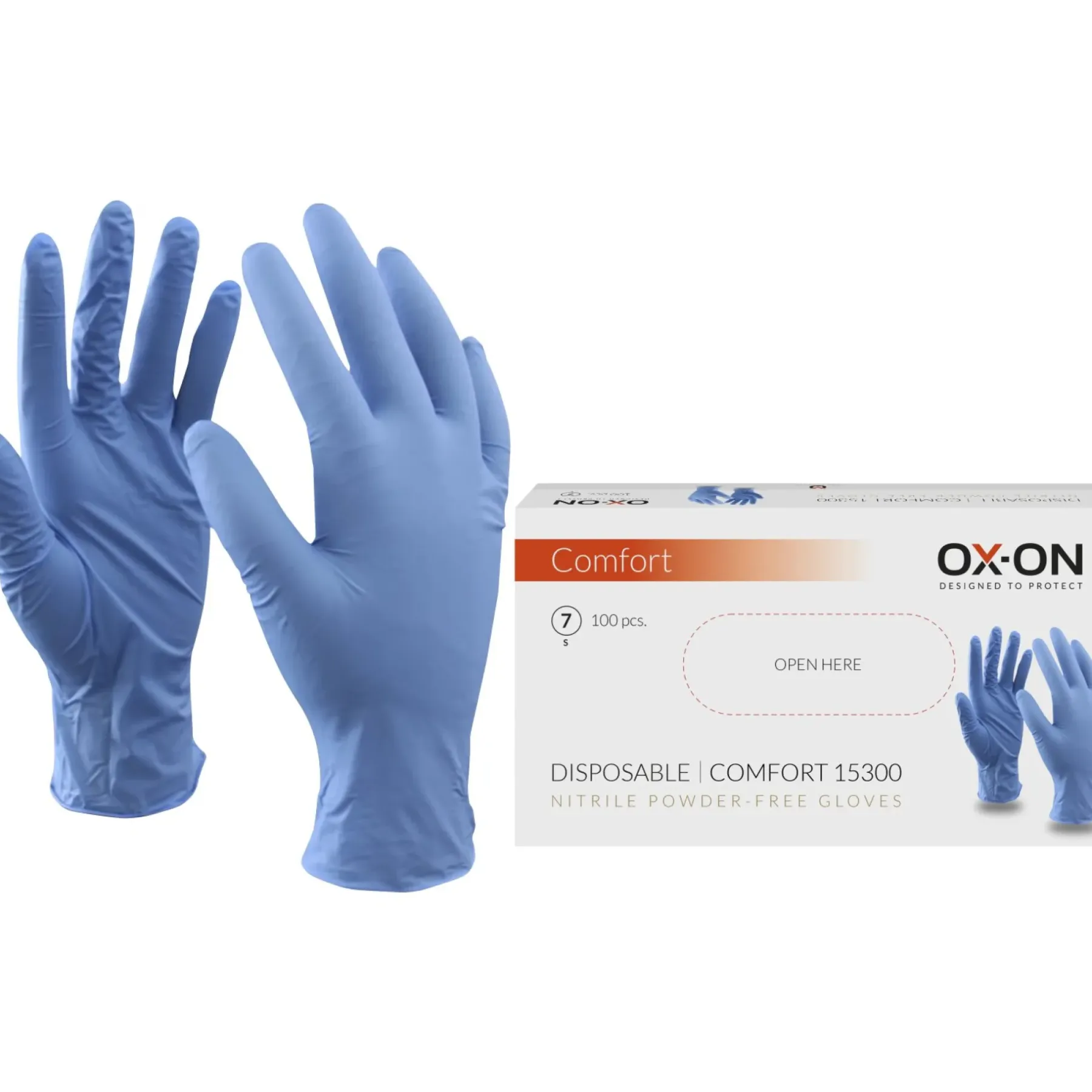 Arbejdshandsker ^ OX-ON 150.17 HANDSKE 10XL BLÅ 100 STK