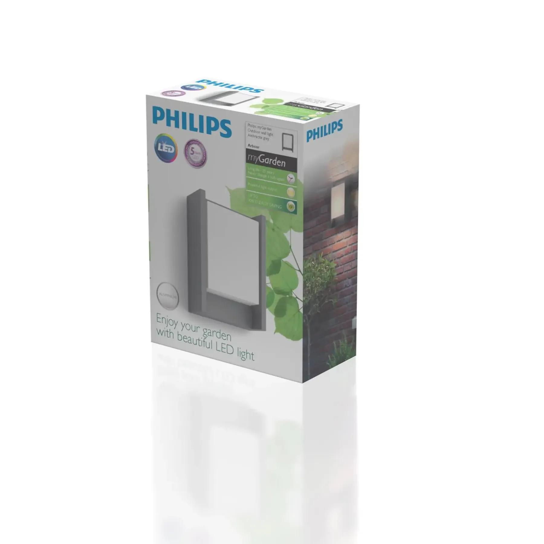 Væglamper Ude ^ Philips ARBOUR UDENDØRS VÆGLAMPE ANTRACIT 6W