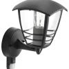 Væglamper Ude ^ Philips CREEK OP M/SENSOR UDENDØRS VÆGLAMPE SORT 60W