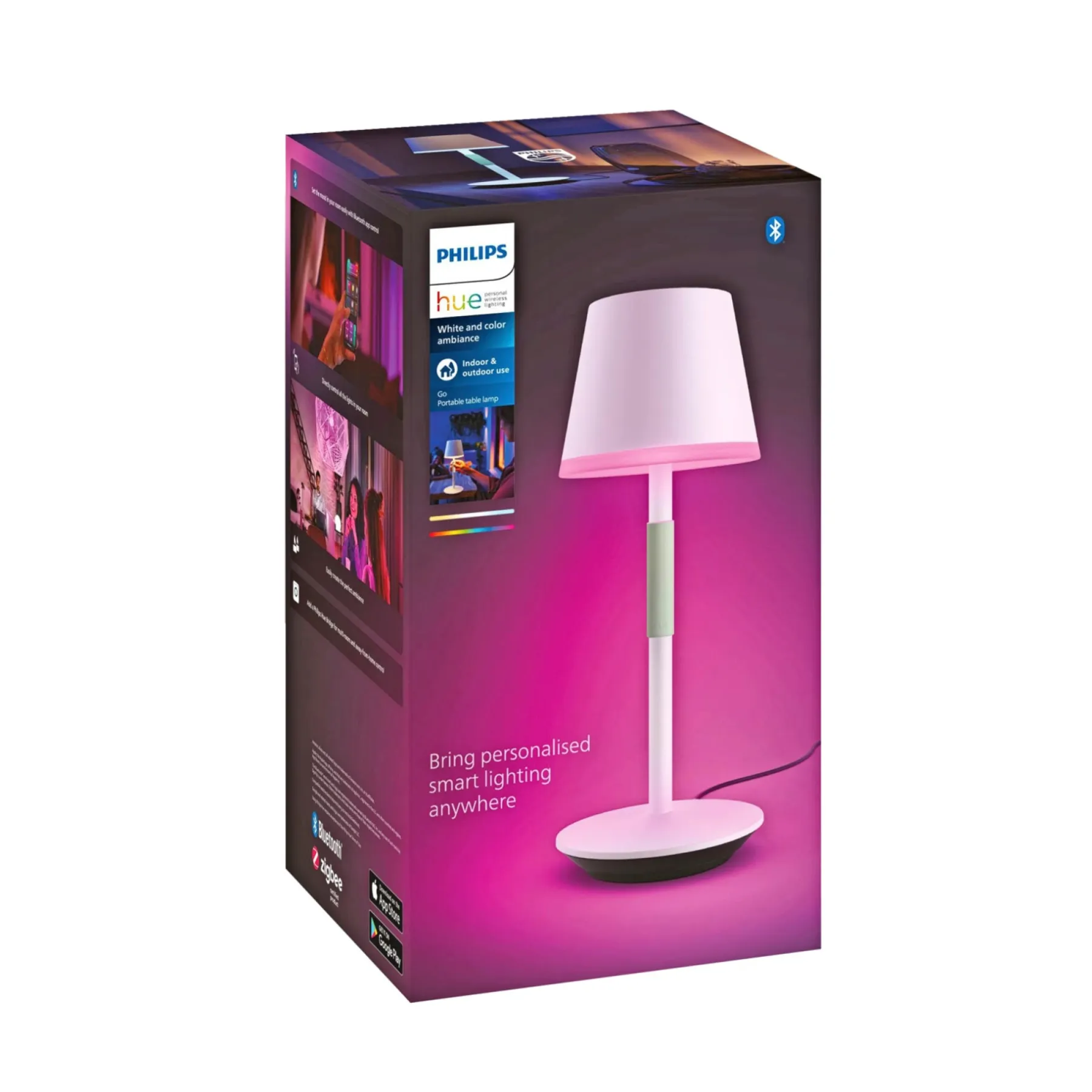 Smart Belysning ^ Philips Hue GO BORDLAMPE HVID 38,8 CM