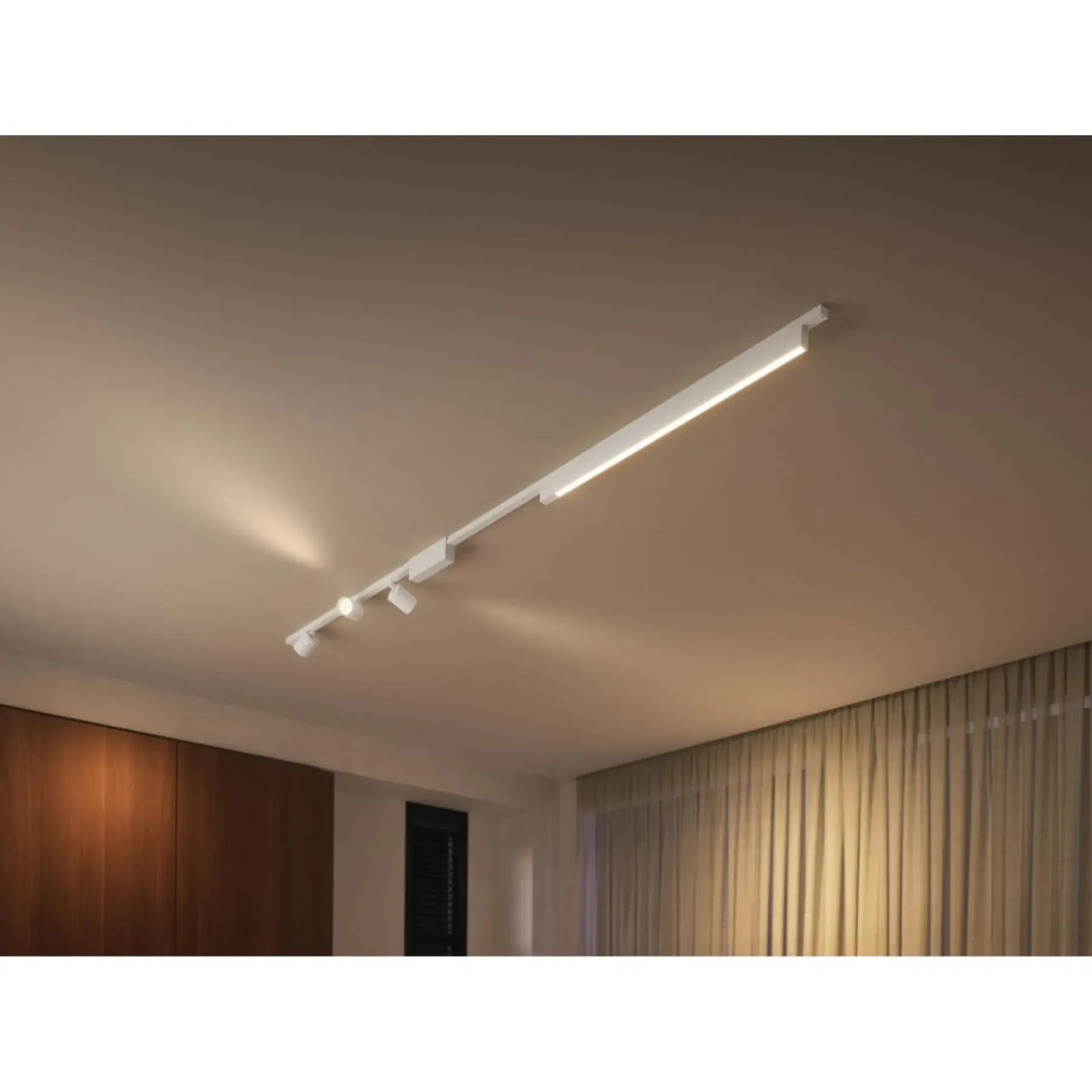 Smart Belysning ^ Philips Hue PERIFO 3 SPOT + 1 LYSBAR SKINNESYSTEM HVID LED 5W