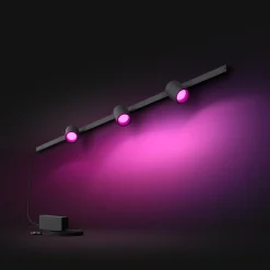Smart Belysning ^ Philips Hue PERIFO 3 SPOT SKINNESYSTEM SORT LED 5W
