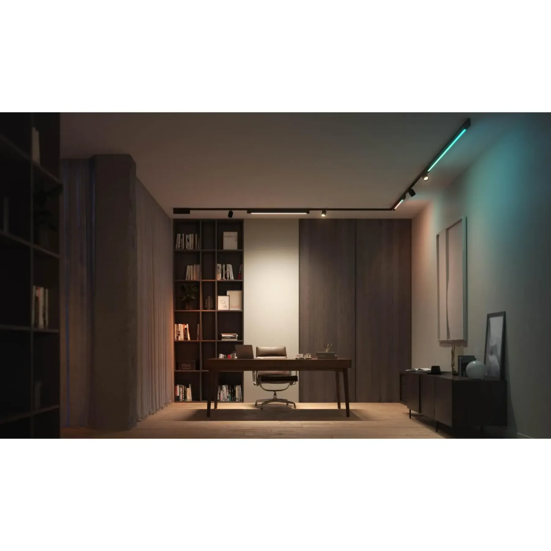 Smart Belysning ^ Philips Hue PERIFO 3 SPOT + 1 LYSBAR SKINNESYSTEM SORT LED 5W