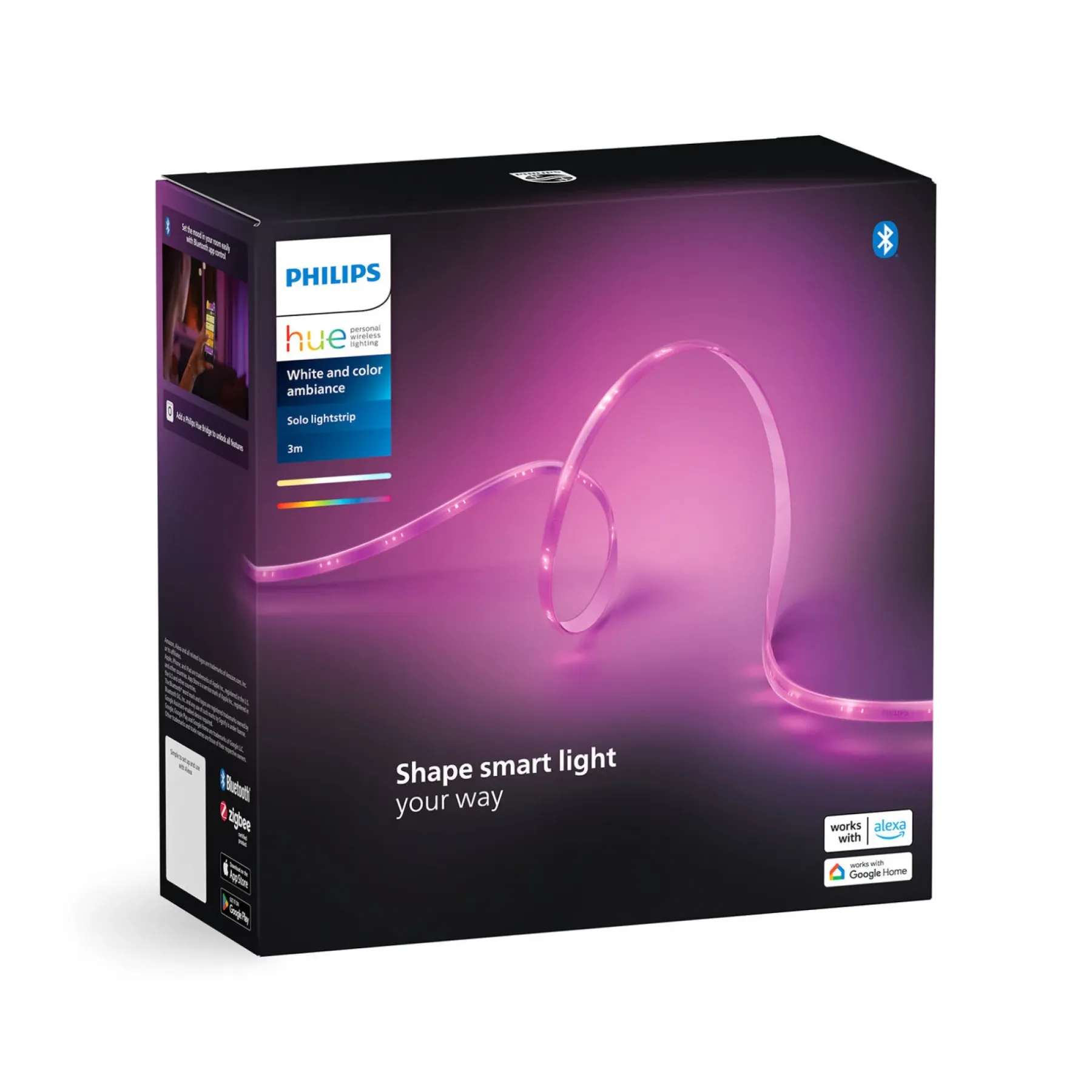 Smart Belysning ^ Philips Hue SOLO 3M LIGHTSTRIP 20 W 76 MM