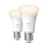 Smart Belysning ^ Philips Hue W 2-PAK SMART LED PÆRE E27 STANDARD 9W