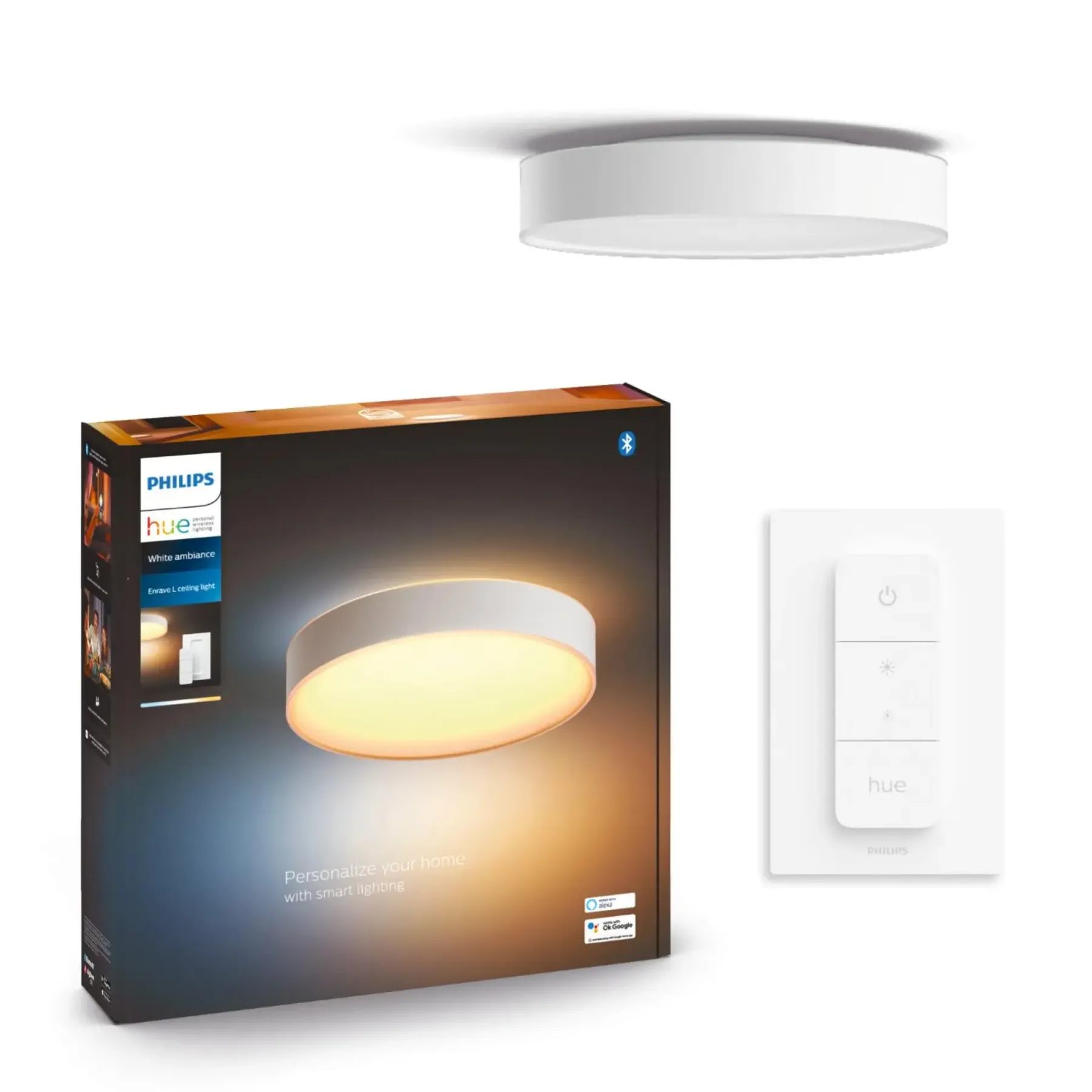 Smart Belysning ^ Philips Hue WA ENRAVE L PLAFOND 34W HVID 476 MM