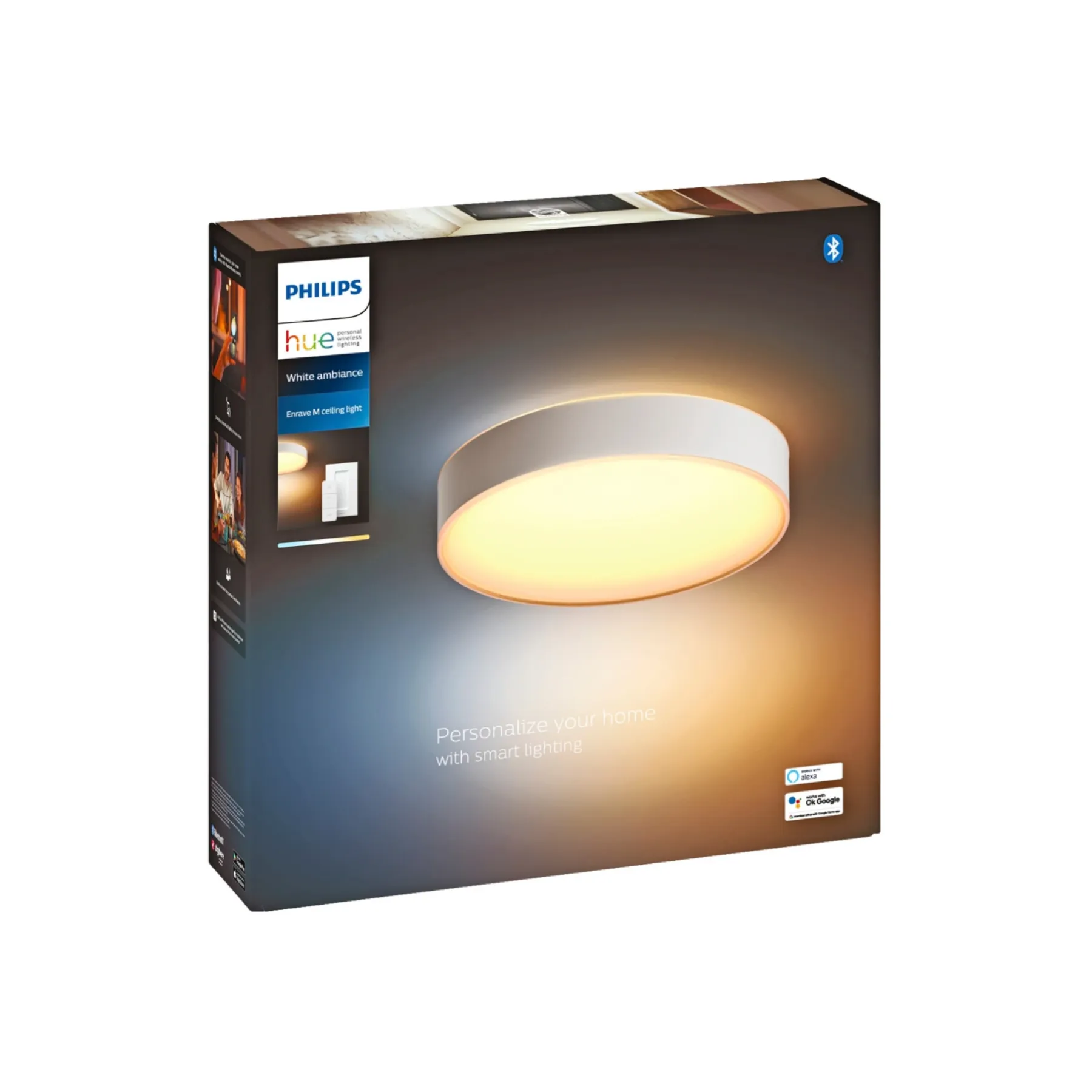 Smart Belysning ^ Philips Hue WA ENRAVE M PLAFOND 19W HVID 437 MM