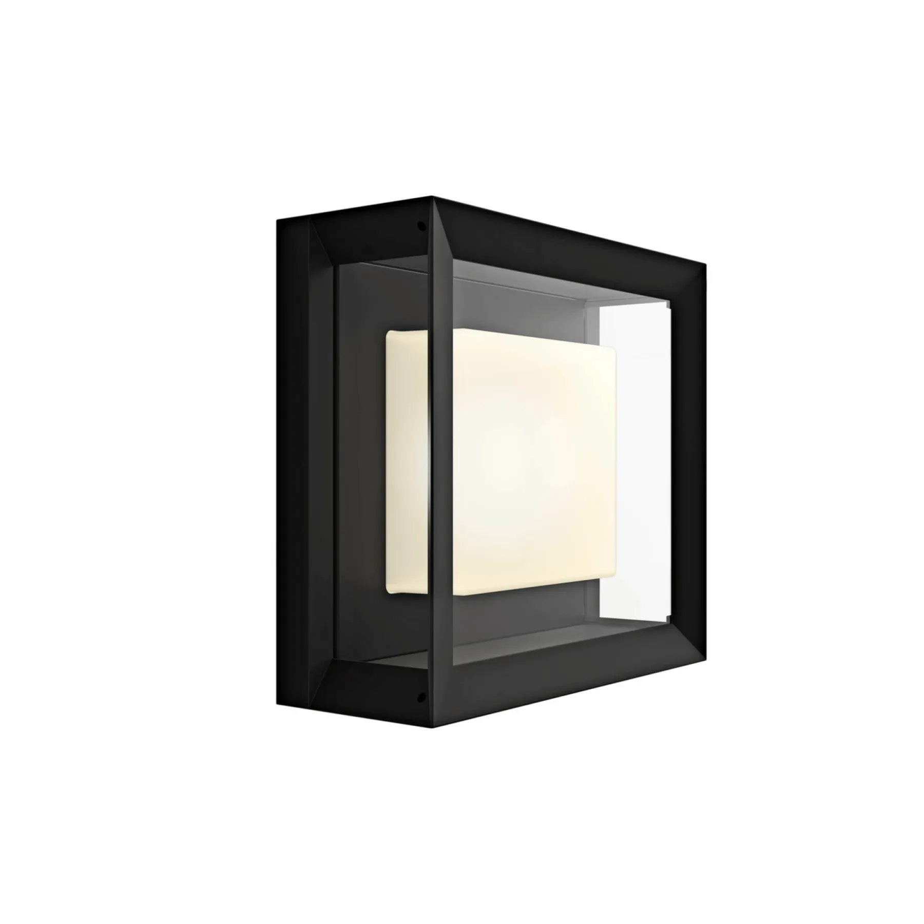 Smart Belysning ^ Philips Hue WCA ECONIC SQUARE UDENDØRS VÆGLAMPE 15W SORT