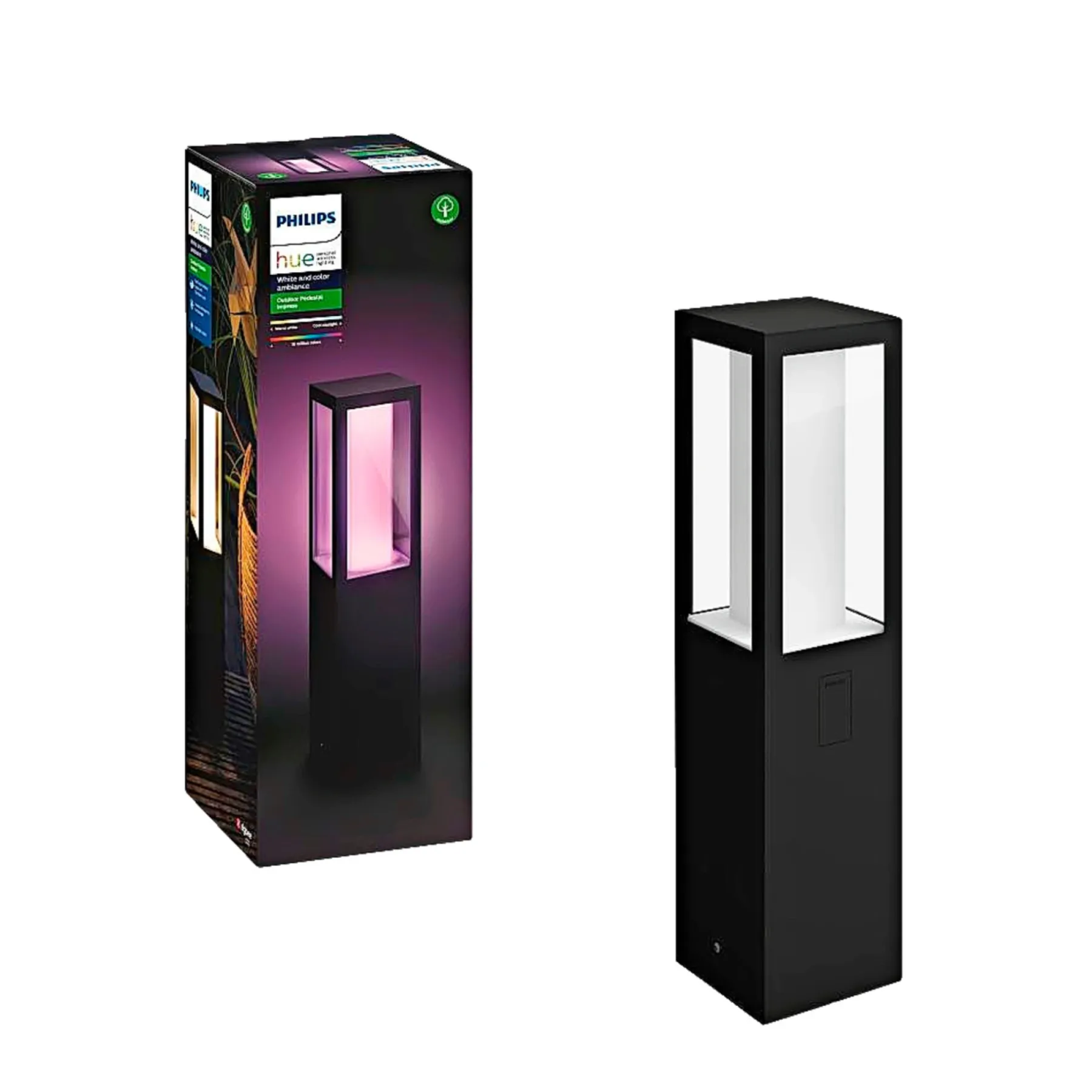 Smart Belysning ^ Philips Hue WCA IMPRESS BEDLAMPE SORT 40 CM