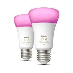 Smart Belysning ^ Philips Hue WCA 2-PAK SMART LED PÆRE E27 STANDARD 9W