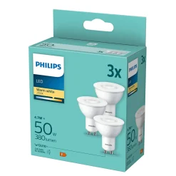 Led ^ Philips 3-PAK LED PÆRE SPOT GU10 5W